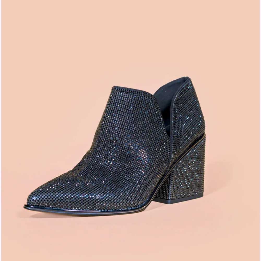 She is Cheval rhinestone ankle boot size 7 black